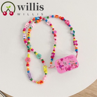 Willis สายคล้องโทรศัพท์มือถือ แบบคลิปหนีบ ลายการ์ตูนนางเงือก บาร์บี้ กันหาย ถอดออกได้ ของขวัญ สําหรับสมาร์ทโฟน