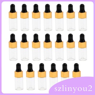 [szlinyou2] ขวดแก้วเปล่า สําหรับใส่น้ํามันหอมระเหย 1 มล. 20 ชิ้น