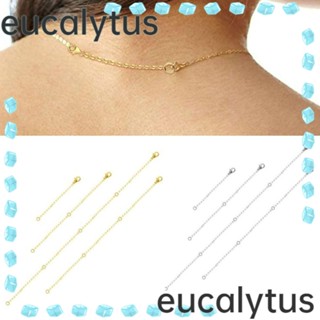 Eucalytus1 สายโซ่ โลหะผสม สีเงิน ทนทาน สําหรับทําเครื่องประดับ สร้อยคอ สร้อยข้อมือ