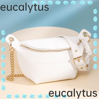 Eucalytus1 กระเป๋าคาดอก หนัง PU นิ่ม พร้อมสายสะพาย ปรับได้ แฟชั่นวินเทจ สําหรับผู้หญิง เดินทาง