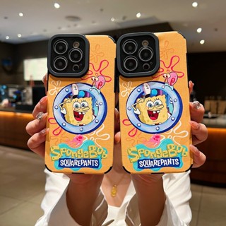 เคสโทรศัพท์มือถือ ซิลิโคนนิ่ม ลายสพันจ์บ็อบ สแควร์แพนท์น่ารัก สําหรับ iPhone 11 14 13 12 PRO X XR XS MAX XSMAX 7 8 plus