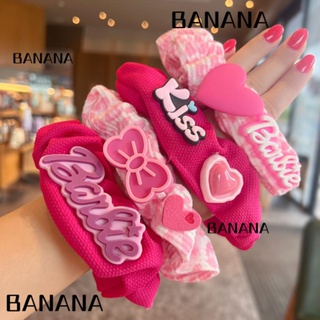 Banana1 ยางรัดผมหางม้า แบบยืดหยุ่น สีพื้น แฟชั่นสําหรับผู้หญิง