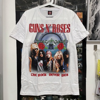 เสื้อยืดแขนสั้น ผ้าฝ้าย พิมพ์ลาย Guns and Roses Thai Rock Surround A-2