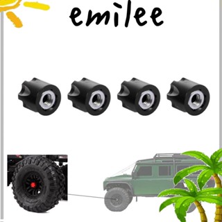 Emilee ชุดน็อต M4 อลูมิเนียมอัลลอย สําหรับตกแต่งขอบรถยนต์ 4 ชิ้น