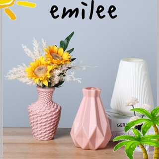 EMILEE แจกันดอกไม้พลาสติก เซรามิคเทียม สําหรับตกแต่งห้องนั่งเล่น