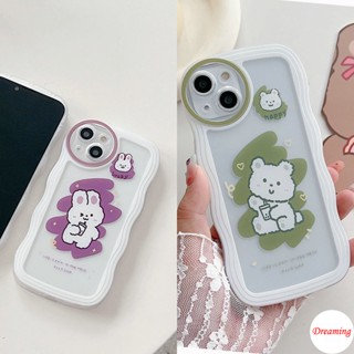 เคสโทรศัพท์มือถือ ทรงวงรี ลายหมี กระต่าย ชานมไข่ สําหรับ Infinix Hot 30i 20S 12i 10S 10T 9 Play Pro 11S NFC 8 4G 5G