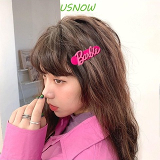 Usnow กิ๊บติดผม อัลลอย ลายตัวอักษร เรขาคณิต น่ารัก สําหรับตุ๊กตาบาร์บี้ Y2k