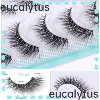 Eucalytus1 ขนตาปลอมไฟเบอร์ รูปตัว L แฮนด์เมด สําหรับผู้หญิง