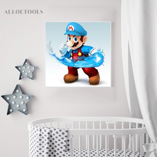 Mario ชุดงานจิตรกรรมเม็ดบีด ทรงเพชรกลม พลอยเทียม 5D DIY สําหรับตกแต่งผนัง [alloetools.th]