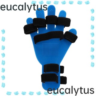 Eucalytus1 อุปกรณ์เฝือกซิลิโคน สีฟ้า สําหรับฝึกฟื้นฟูสมรรถภาพนิ้วมือ