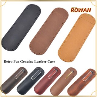 Rowans กระเป๋าดินสอ หนังวัวแท้ 166*53 มม. 7 สี สไตล์เรโทร