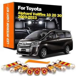 ชุดหลอดไฟอ่านหนังสือ LED อุปกรณ์เสริมในรถยนต์ สําหรับ Toyota Alphard Vellfire 10 20 30 Series 2003- 2021 2022 2023