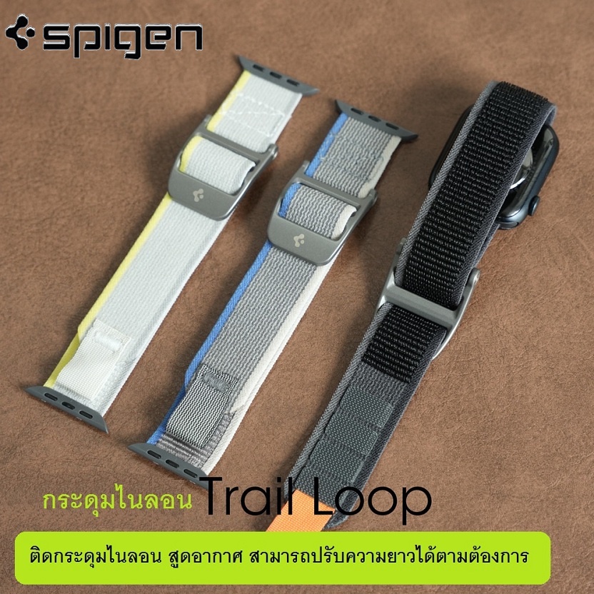 Spigen DuraPro สายนาฬิกาข้อมือไนล่อน ระบายอากาศ ปรับได้ สําหรับ apple Watch Ultra 1/2 49 มม. S9 S8 S7 S6 S5 SE2 45 มม. 44 มม. 42 มม.