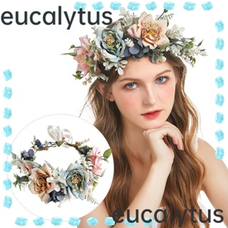 Eucalytus1 ที่คาดศีรษะ ลายดอกไม้ เครื่องประดับ สําหรับงานแต่งงาน ปาร์ตี้ เจ้าสาว