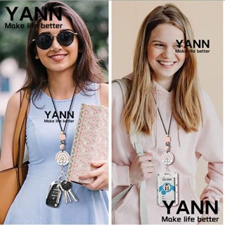 Yann1 สายคล้องป้ายชื่อ บัตรประจําตัว แบบอะคริลิคใส ปรับได้