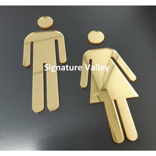 toilet sign (1 set) /OKU sign acrylic