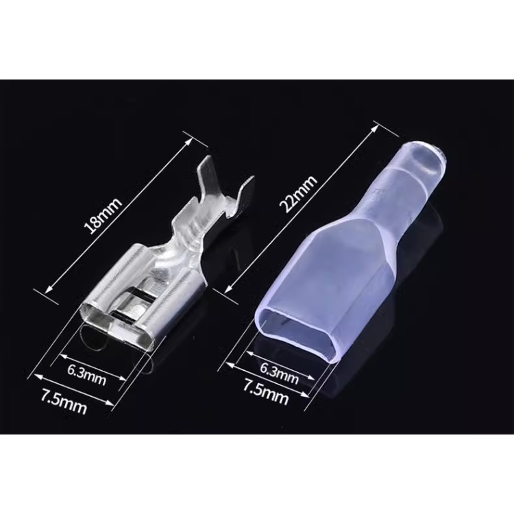 2.8/4.8/6.3ขั้วต่อจอบหญิงเทอร์มินัลประกบ ปลอกพีวีซีขั้วจีบ - รูปที่ 7