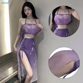 【HODRD】Elegant Chinese Style Hanfu Skirt Stylish Lingerie Seethrough Traditional Outfit【Fashion】