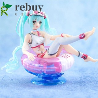 Rebuy ตุ๊กตาฟิกเกอร์ Hatsune Miku ฟิกเกอร์เด็กผู้หญิงนั่งว่ายน้ํา Elaina ของเล่นสะสม