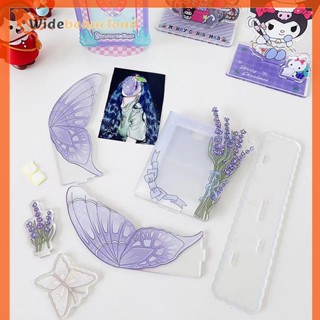Widebeaucloud ขาตั้งโชว์การ์ด รูปผีเสื้อน่ารัก หมุนได้ 3 นิ้ว สําหรับตกแต่ง
