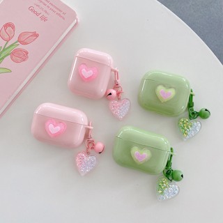 เคสซิลิโคน ลายกลิตเตอร์หัวใจ สําหรับ AirPods pro 2 3 airpod pro airpod 2 airpod 3