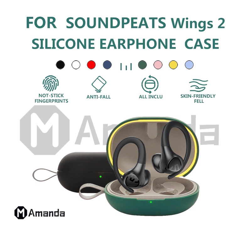 NE00  SoundPEATS Wings 2 case  Silicone Protective Case For SoundPEATS Wings 2