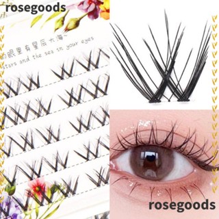 Rosegoods1 ขนตาปลอม คลัสเตอร์ รูปตัว V ดูเป็นธรรมชาติ สําหรับผู้หญิง