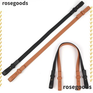 Rosegoods1 สายคล้องกระเป๋า หนัง PU สีพื้น ปรับได้ แบบเปลี่ยน DIY