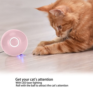 Pets Shop แบบชาร์จไฟในร่มแบบโต้ตอบอัตโนมัติกลิ้งไฟ LED Cat ลูกบอลของเล่นหมุนได้