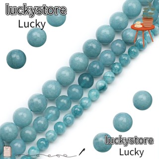 Lucky ลูกปัดดินโพนี่ สีฟ้า 6 มม. สําหรับทําเครื่องประดับ สร้อยคอ DIY 126 ชิ้น