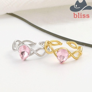 Bliss แหวนทองแดง รูปมงกุฎเจ้าหญิงบาร์บี้ ประดับเพทาย สีชมพู ของขวัญ