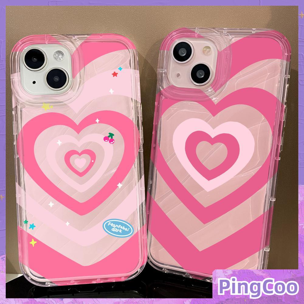 Pingcoo - เข้ากันได้สำหรับ เคส iphone 11 15 เคสไอโฟน11 เคสใสระลอกน้ำ TPU กันกระแทกนุ่มโปร่งใส Gradient Line Love เข้ากันได้กับ 14 Pro max 13 Pro max 12 Pro Max XR XS 7Plus 8Plus
