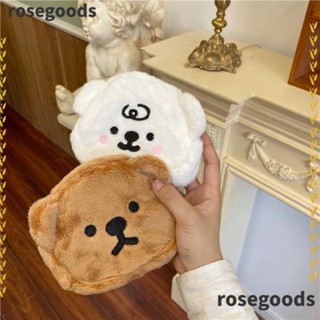 Rosegoods1 กระเป๋าสตางค์ ใส่เหรียญ ลิปสติก ลายการ์ตูนหมี แบบพกพา