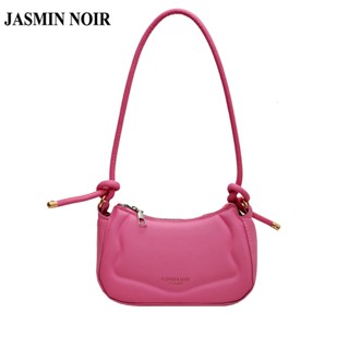 Jasmin NOIR กระเป๋าสะพายไหล่ กระเป๋าถือ หนัง PU เรียบง่าย สําหรับสตรี