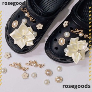 Rosegoods1 อุปกรณ์เสริมรองเท้า รูปดอกไม้ ถอดออกได้ DIY