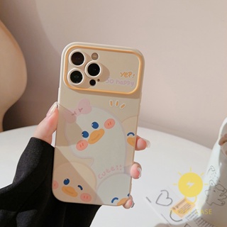 For เคสไอโฟน 14 Pro Max [Cute Duck] เคส Phone Case For iPhone 14 Pro Max 13 12 11 For เคสไอโฟน11 Ins Korean Style Retro Classic Couple Shockproof Protective TPU Cover Shell