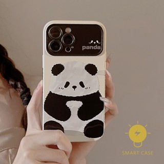 For เคสไอโฟน 14 Pro Max [Cute Panda Big Window] เคส Phone Case For iPhone 14 Pro Max Plus 13 12 11 X XS Max XR SE 8 7 For เคสไอโฟน11 Ins Korean Style Retro Classic Couple Shockproof Protective TPU Cover Shell