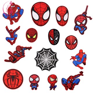 Oceanmap แผ่นสติกเกอร์ ลายการ์ตูนอนิเมะ Spiderman สําหรับตกแต่งเสื้อผ้า ของขวัญวันเกิด