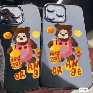 เคสโทรศัพท์มือถือซิลิโคน TPU นิ่ม กันกระแทก ลายหมีน่ารัก สําหรับ IPhone 14 13 12 11 Pro XS Max X XR 7 + 8 Plus