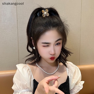 Shakangcool กิ๊บติดผมหางม้า ลายดอกไม้ ขนาดเล็ก หรูหรา สําหรับผู้หญิง SGL