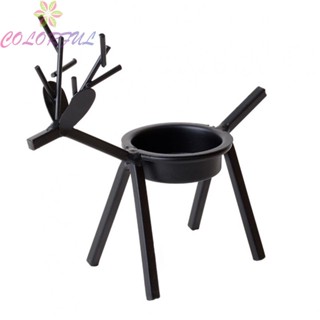 【COLORFUL】Christmas Reindeer Candle Holder, Metal Small Candle Holder,Christmas Decoration