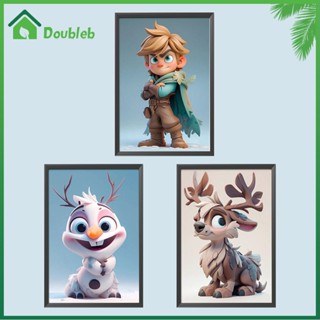 【Doub X ✮】ภาพวาดปักเพชร ทรงสี่เหลี่ยม ลาย Frozen 5D DIY สําหรับตกแต่งบ้าน ✮