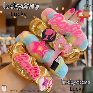 Lucky ยางรัดผมหางม้า แบบยืดหยุ่น สีพื้น เครื่องประดับ สําหรับตุ๊กตาบาร์บี้