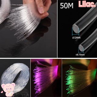 Lilac สายไฟเบอร์ออปติก Led ขนาด 50 ม.X0.75 มม. 1.0 มม. สําหรับตกแต่งบ้าน