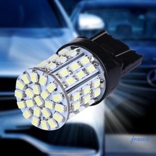 หลอดไฟเบรกท้ายรถยนต์ T20 W21W 7443 7440 LED 64-SMD 1206 สีขาว 2 ชิ้น #Q [Francis.th]