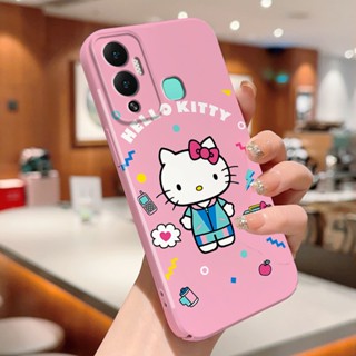 เคสโทรศัพท์มือถือ PC แบบแข็ง ป้องกันกล้อง ลายการ์ตูนคิตตี้ สําหรับ Infinix Hot 9 10 11 Play Note 12 G96 Smart 6 Tecno Pova Neo