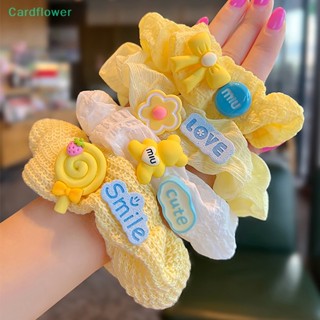 &lt;Cardflower&gt; ยางรัดผม รูปหางม้า ดอกไม้ ขนาดใหญ่ เรียบง่าย แฟชั่นสําหรับผู้หญิง ลดราคา 1 ชิ้น