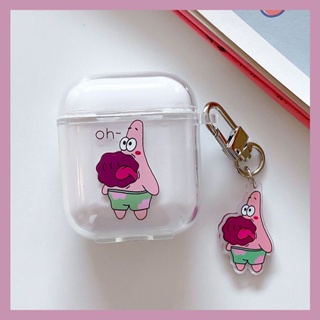 เคสหูฟังบลูทูธไร้สาย แบบนิ่ม ลาย Patrick Star น่ารัก สําหรับ Airpods 1 2 pro 3