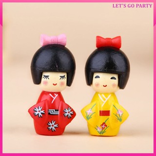 ตุ๊กตากิโมโนญี่ปุ่น แดชบอร์ดรถจิ๋ว ตกแต่งเอเชีย Geisha หุ่นของเล่น 12 ชิ้น uiran