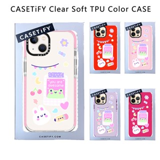 Casetify X You are Awesome by BeckyCas เคสโทรศัพท์มือถือ TPU นิ่ม แบบใส ขอบสีชมพู ชมพูกุหลาบ แดง ชมพู สําหรับ IPhone 15 14 13 12 11 Pro MAX Mini XS MAX XR X SE 6 6S 7 8 Plus